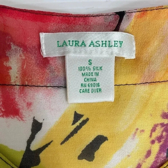 3 For $15 Laura Ashley 100% Silk Sheer Floral Sequin Jacket Size S - Picture 4 of 8